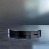 A black object sitting on top of a table photo