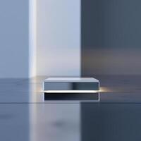 A square object sitting on a table in a room photo