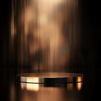 3d render of a podium with a spotlight on it photo