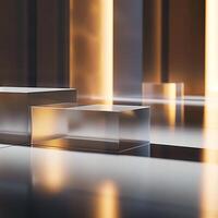 3d rendering of a cube with a light source photo