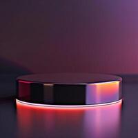 A round object with a red light on it photo