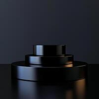 Beautiful Of 3d Realistic Of Empty podium mockup stage realistic for Product Showcase photo