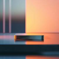 A small square box sitting on a table photo
