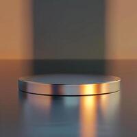 Beautiful Of 3d Realistic Of Empty podium mockup stage realistic for Product Showcase photo