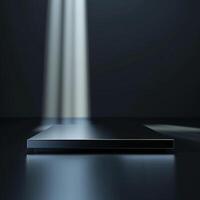 An empty box with a spotlight shining on it photo