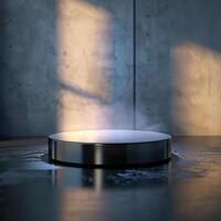 A metal object on a table photo