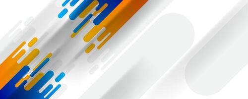 blue and orange rounded shapes abstract background vector