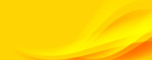 yellow abstract background with overlapping wavy line shapes vector