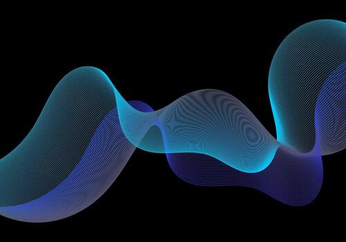 This minimalist, abstract background featuring an intricate, undulating waveform is perfect for adding a touch of dynamism to your tech-related designs. vector
