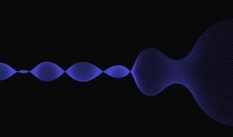 A minimalist, abstract background with a gentle, blue frequency curve. vector