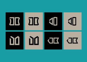 DO minimalist and classic logo set design. DO monogram polygonal and circle shape vector