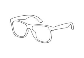Sunglass continuous single line drawing digital illustration vector