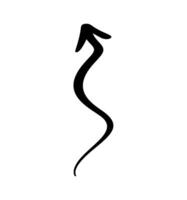 Curved Wavy Arrow. Simple Illustration for Design Projects vector