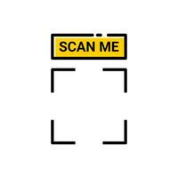 Scan qr code. Quick response code or QR code set for smartphone. Qr code scanner design. vector