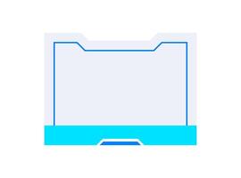 Futuristic element illustration. Colorful lower third overlay. vector