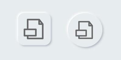 Format line icon in neomorphic design style. File type signs illustration. vector