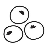 Blackcurrant. Outline icon. Simple design. illustration on white background. vector