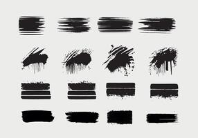 Paint brush and brush stroke with texture Grunge vector