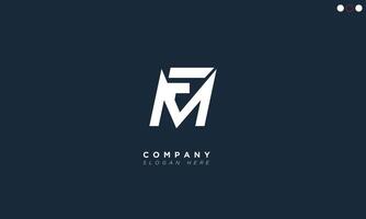 FM Alphabet letters Initials Monogram logo vector