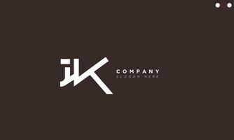 JK Alphabet letters Initials Monogram logo vector