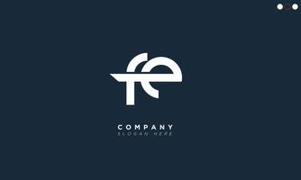 FE Alphabet letters Initials Monogram logo vector