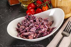 Coleslaw salad with cabbage and carrot photo