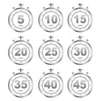 countdown timer icon set. Set of timer symbols. illustration vector
