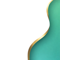 A green and gold background with a curved shape png