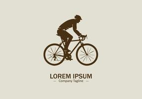 Logo of cycle icon design silhouette style on light background vector