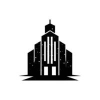 Trendy Logo of Building Icon Silhouette Design vector