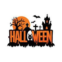 31 October Spooky Halloween Event with Bat Silhouette and Ghost Icon vector