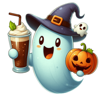 engraçado dia das Bruxas fantasma com suco vidro png