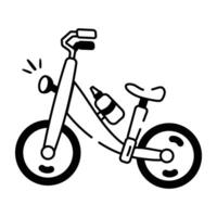 Hand drawn icon of balance cycle vector