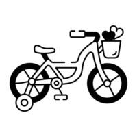 Bucket cycle icon in drawing style vector