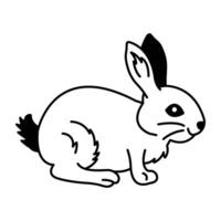 Bunny mascot designed in drawing style vector