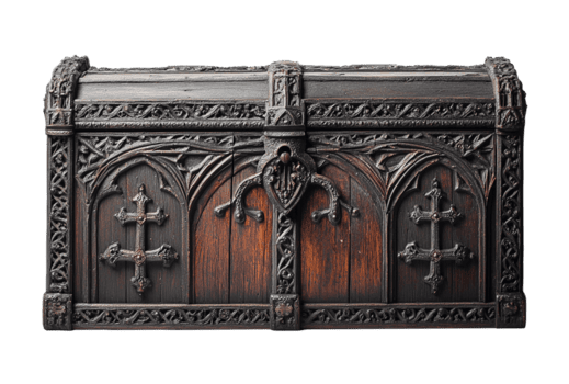 transparent Hintergrund, gotisch Truhe png