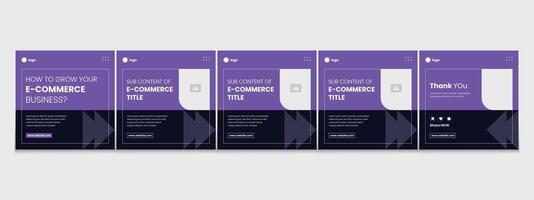 Editable carousel post, creative social media carousel template, modern and editable business carousel template design vector