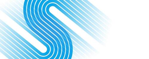 Blue white geometric abstract background overlap layer on bright space with lines effect decoration. Modern graphic design element stripes style concept for banner, flyer, card, or brochure cover vector