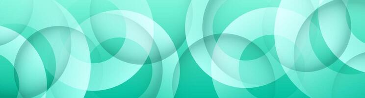 3D green abstract background overlap layer on bright space with cutout shape effect decoration. Modern graphic design element circles style concept for web banner, flyer, card, or brochure cover vector