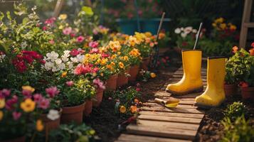 beautiful and cool looking flower garden photo
