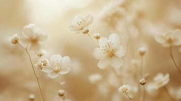 May flowers are illuminated by light that makes them look warm photo