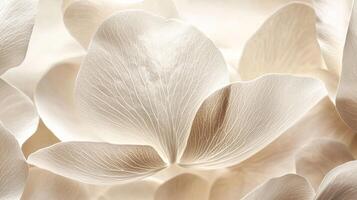 White flowers are illuminated by warm and soft light making them look beautiful. photo