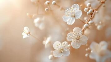 May flowers are illuminated by light that makes them look warm photo
