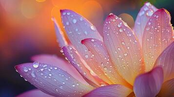 purple lotus flower with bokeh background photo