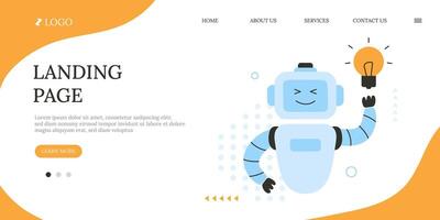 Concept of artificial intelligence assistant vector