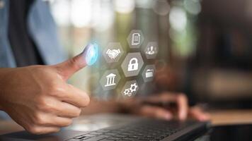 Data protection concept and secure internet security access ,cyber security technology ,Login to online database with your username and password ,cybersecurity ,Protecting data from theft photo
