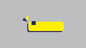The simple text box design is suitable for text box slides in videos vector