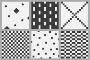 Monochrome abstract background set. Grey and beige pattern designs vector