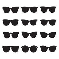 A set of sunglasses with different shapes and sizes vector