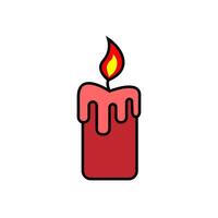Candle design color. vector